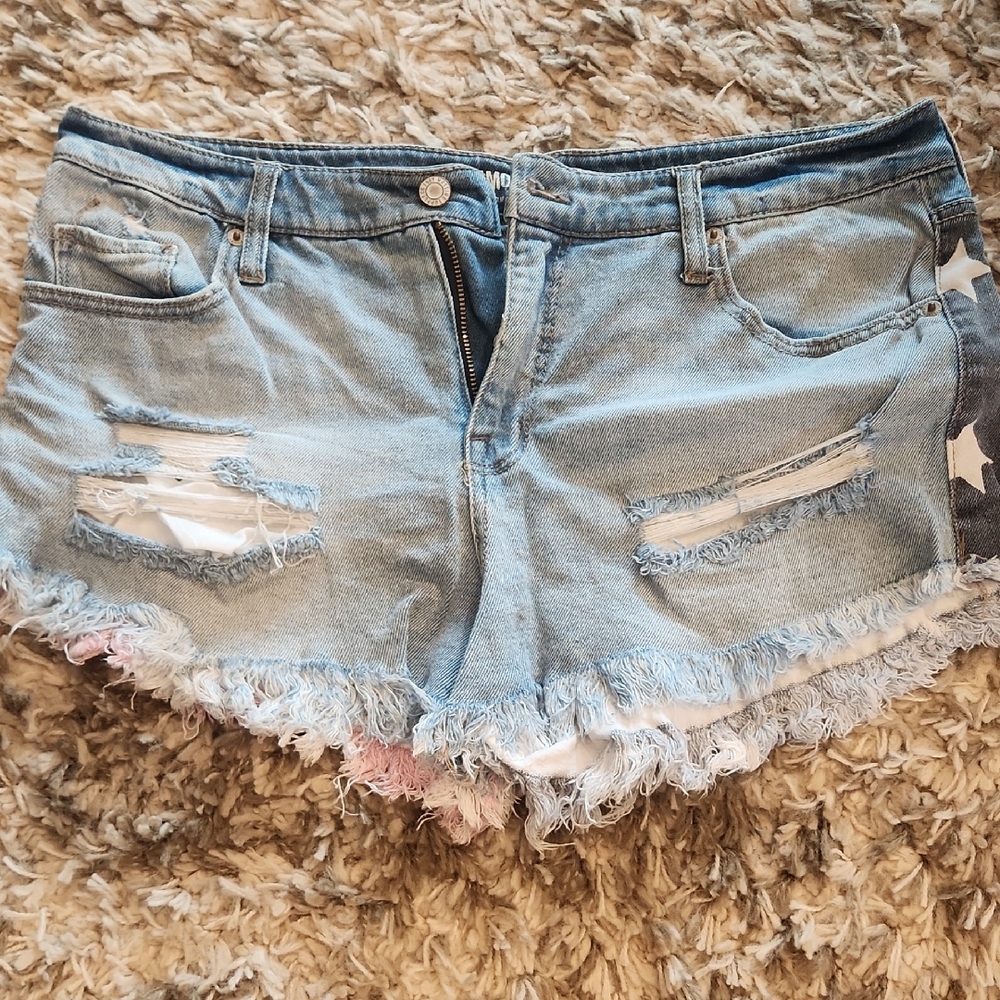 Denim Distressed Women Shorts